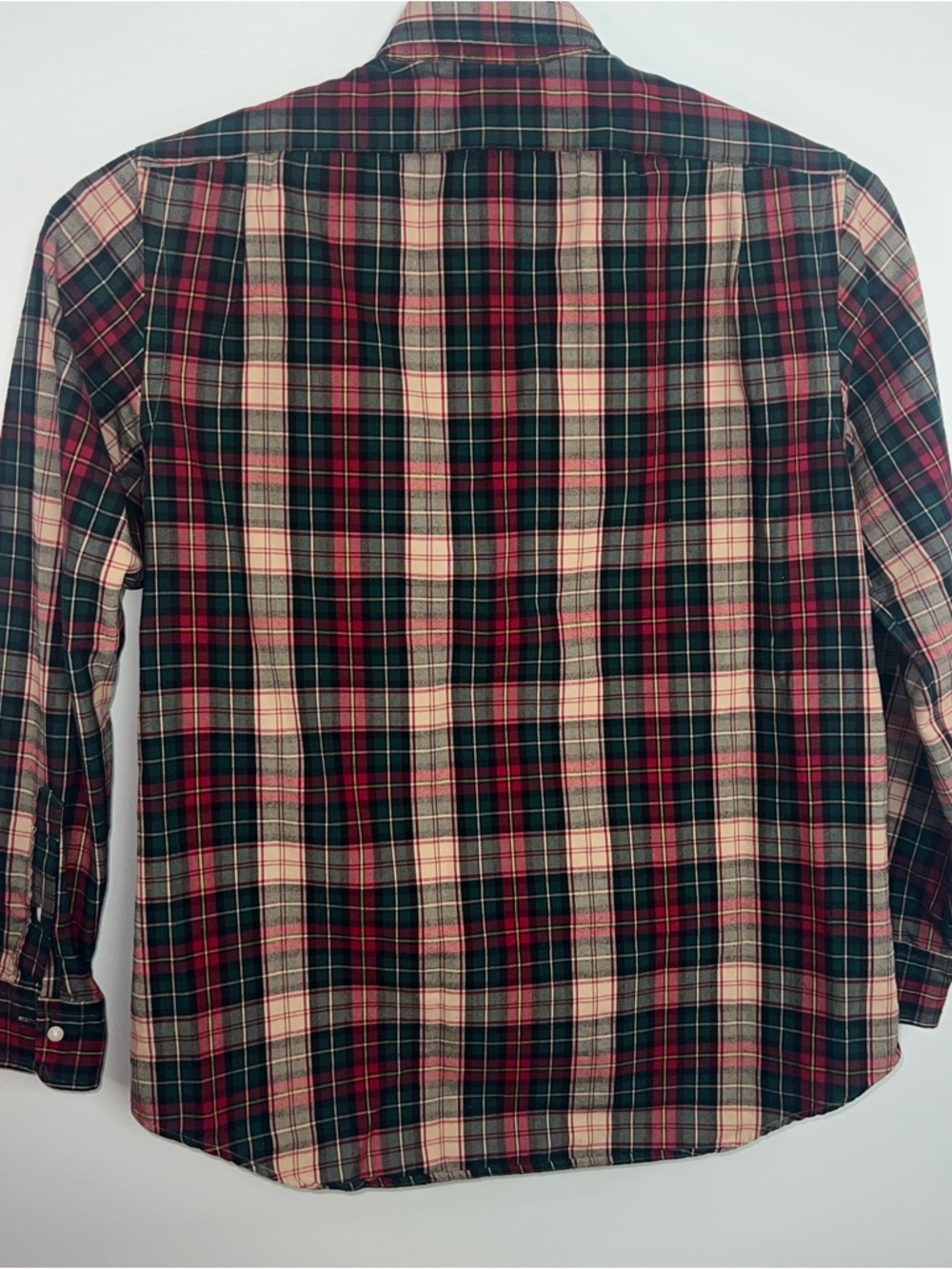 Polo Ralph Lauren Classic Fit Plaid Button-Down Shirt Red Green Tartan Men’s L - Picture 9 of 14